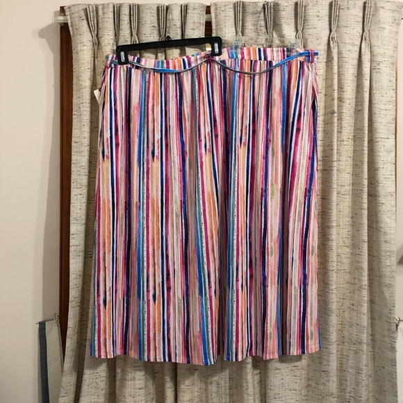 Terra & Sky Button Front Midi Skirt - 3X - Picture 9 of 9